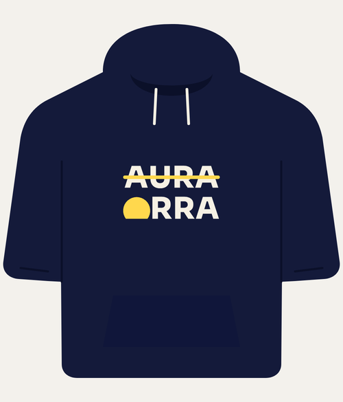 AURA / ORRA hoodie in midnight navy